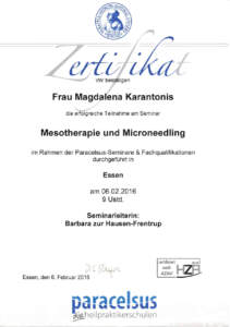 06.02.2016 | paracelsus | Mesotherapie & Microneedling | Magdalena Bellmann