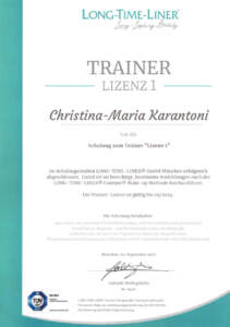 09.09.2022 | LONG-TIME-LINER | Trainer Lizenz 1 | Christina Karantoni